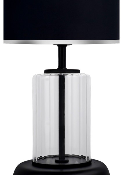 Monarch Transparent Black Striped Cam Abajur modelleri