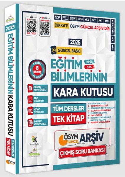 2025 KPSS Eğitim Bilimlerinin Kara Kutusu Tüm Dersler Tek Kitap Çözümlü Soru Bankası