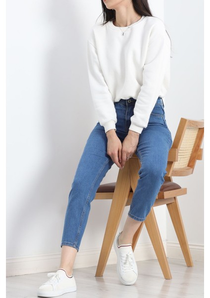 Mom Boyfriend Jeans Açıkmavi