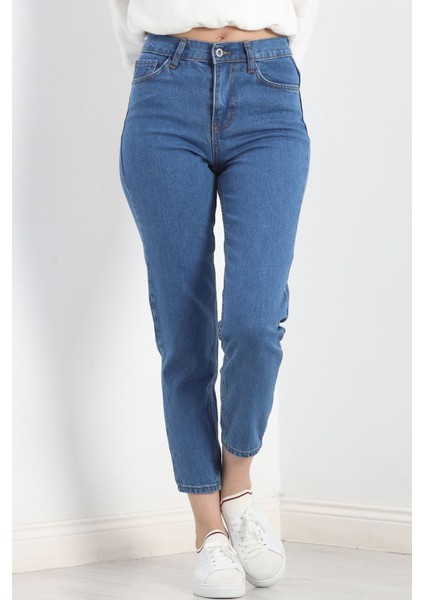 Mom Boyfriend Jeans Açıkmavi