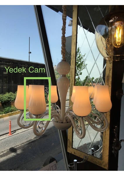 Yedek Cam - Avize Kol Camı - Beyaz