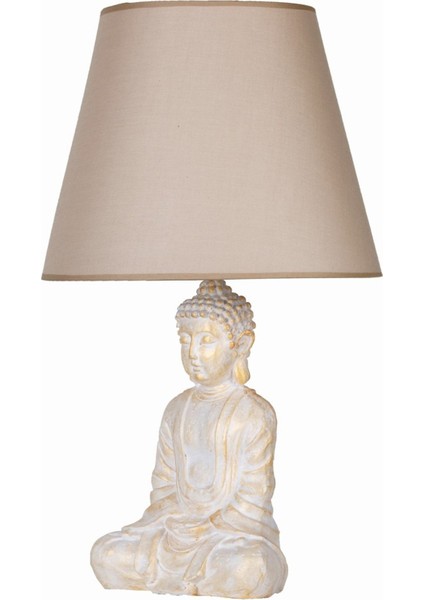 Modern Dizayn Buda Abajur Beyazgold-Bej QDECABJBUDA010 fiyatları