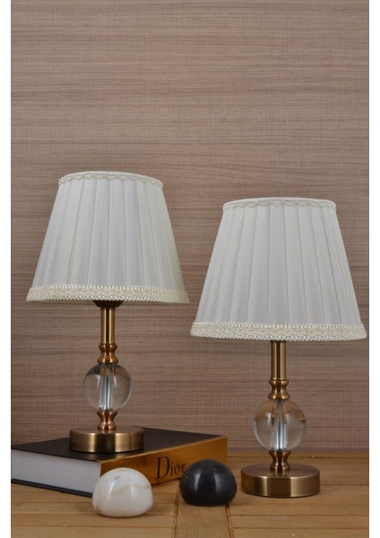 Elementer Bronz Çift Abajur