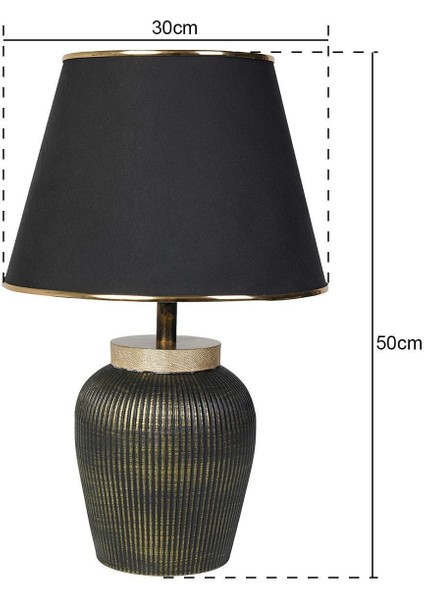 Lıgne Handmade Seramik Abajur Siyah Gold fiyatları