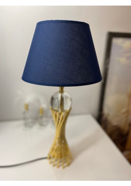 Misbah Burgu Abajur Masa Lambası Kristal Camlı Gold Kaplama, Lampshade fiyatları