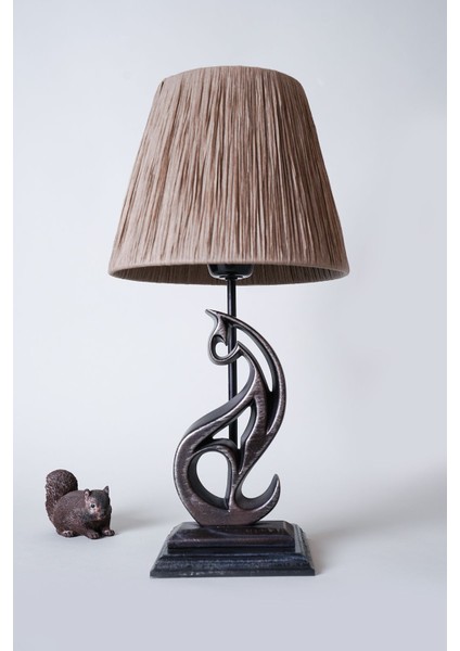 Renard Handmade Polyester Abajur Krem
