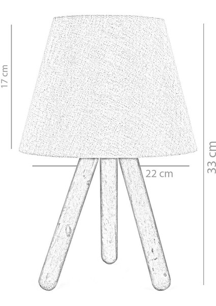 Koyu Kumbeji Tasarım Luce Üç Ayaklı Ahşap Abajur fiyatları