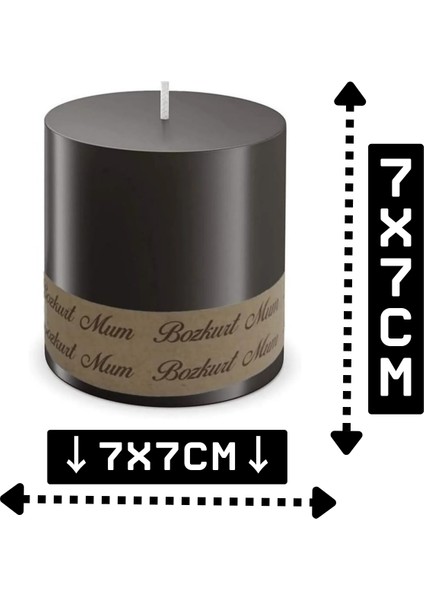 10'lu Blok Mum Seti Siyah (7 x 7 cm ) fiyatları