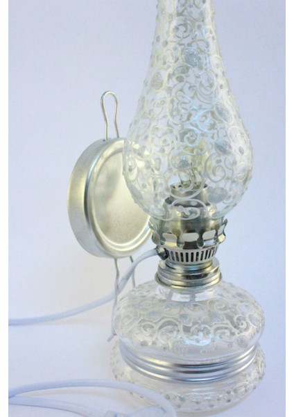 Elektrikli Gaz Lambası Vitray Desenli 220V E14