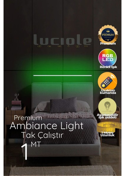 LED Abajur Aplik Gece Lambası Rgb Lambader 16 Renkli Uzaktan Kumandalı Işık 4 Animasyonlu LEDAP23 indirimleri