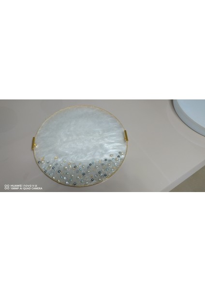Sedef Taşlı Epoksi Tepsi,El yapımı tepsi,epoksi tepsi,reçine tepsi,dekoratif tepsi, Modern dekorasyon, Ev dekorasyonu, Servis tepsisi, Bohem dekor,minimalist dekor,lüks dekor
