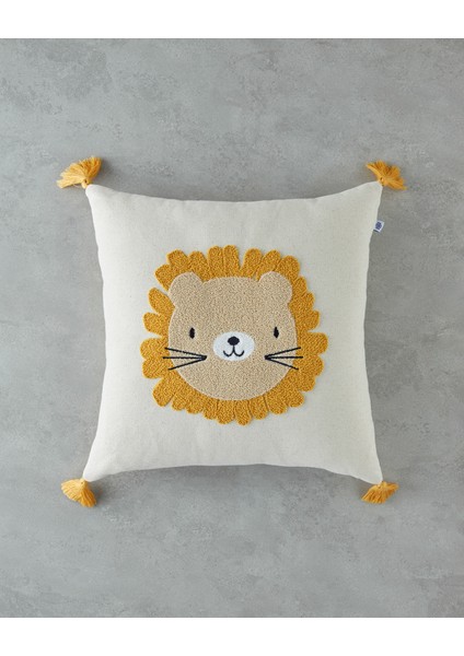 Sweet Cat Bebe Dekoratif Kırlent 45 x 45 cm Ekru