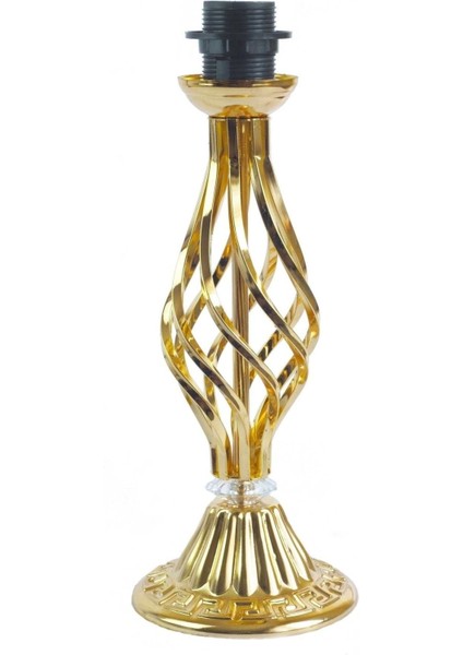Kadife Kaplı Fransız Güpürlü Gold Burgulu Abajur modelleri