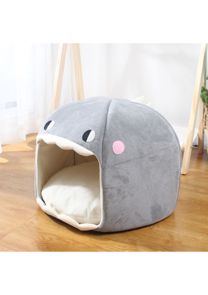 Yıkanabilir Ultra Yumuşak Köpek Balığı Tasarımlı Kedi Köpek Yatağı (Yurt Dışından)