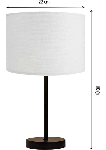 2'li Pvc Beyaz Şapka Siyah Abajur