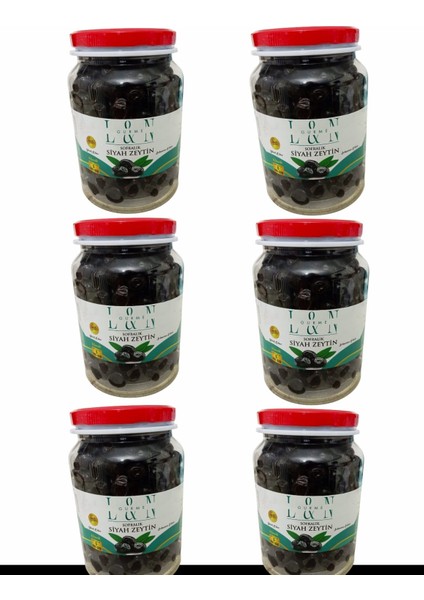 Doğal Salamura Siyah Zeytin Klasik Boy 6 x 1000 gr