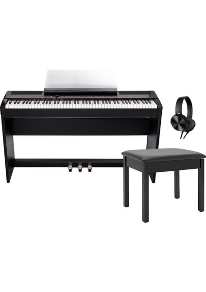 S8 BK Taşınabilir Dijital Piyano (Stand+Tabure Hediyeli)
