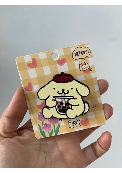 Pompompurin Sanrio Kawai Kuromi My Melodi Melody Hello Kitty Ahşap Rozet Çanta Süsü Y2K Kpop Anime Hediye
