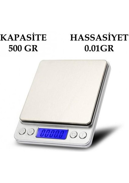 Byars-Hassas Terazi 500 GR/0.01GR Laboratuvar, Mutfak Terazisi Byarsbilişim