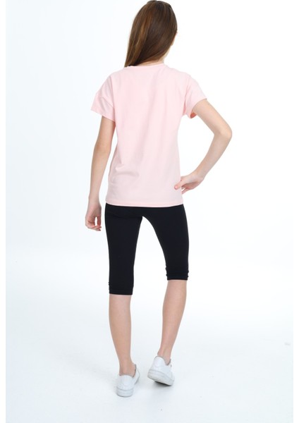 Kız Çocuk Baskılı Kaprili Takım