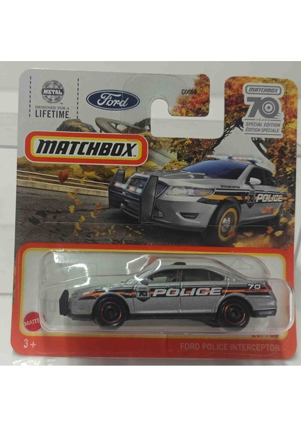 Match.. 70 Years 1:64 Ford Police Interceptor (Küçük Boy Metal Araba)