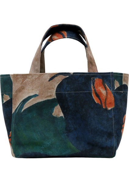 Kadın Vegan Çok Renkli Medium Tote Bag - Petals Tasarım modelleri