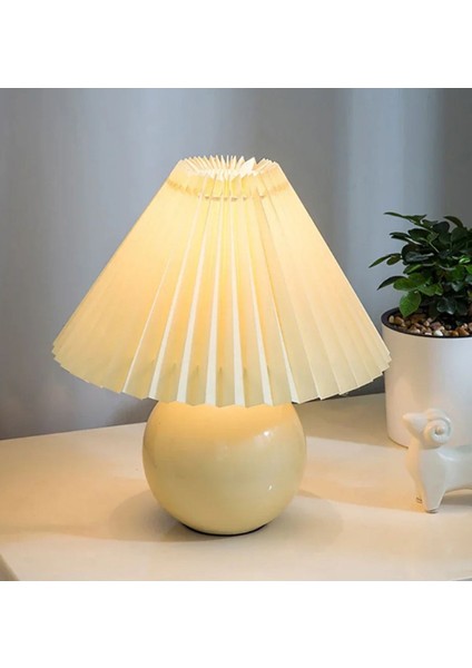 Umbrosia Modern Tasarım Abajur Krem Umbrella Şapka Bej Krem Gövde