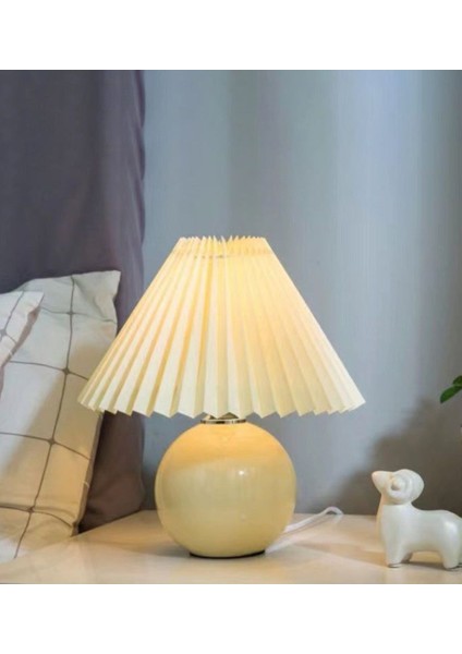 Umbrosia Modern Tasarım Abajur Krem Umbrella Şapka Bej Krem Gövde modelleri