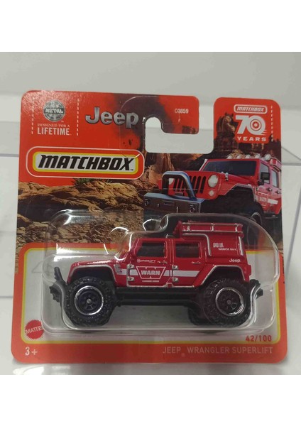 Match.. 70 Years 1:64 Jeep Wrangler Superlift( Küçük Boy Metal Araba)