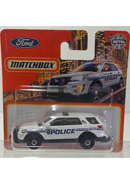 Match.. 1:64 2016 Ford Interceptor Utility Police( Küçük Boy Metal Araba)