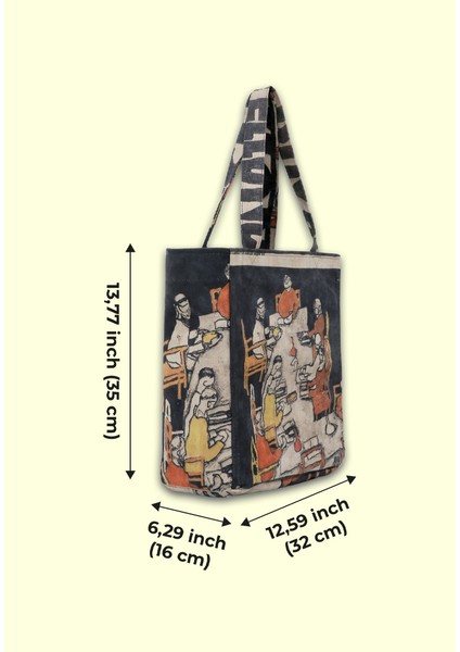 Kadın Vegan Çok Renkli Large Tote Bag - Supper Tasarım