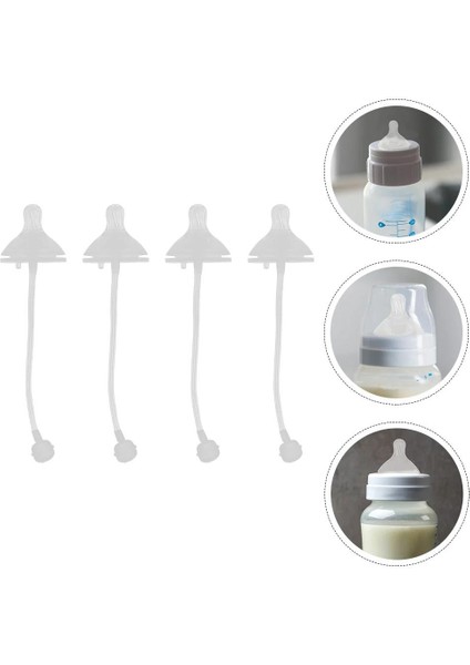 4'lü Paket Ağırlıklı Saman Besleyici Dökülmeye Karşı Korumalı Üst Yedek Şişeler (Yurt Dışından)