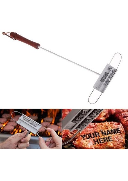 Barbekü Markalaşma Demir Değiştirilebilir Ingilizce Harflerle Barbekü Biftek Isimleri Aracı | Duvara Monte Mutfak Rafları (Yurt Dışından)