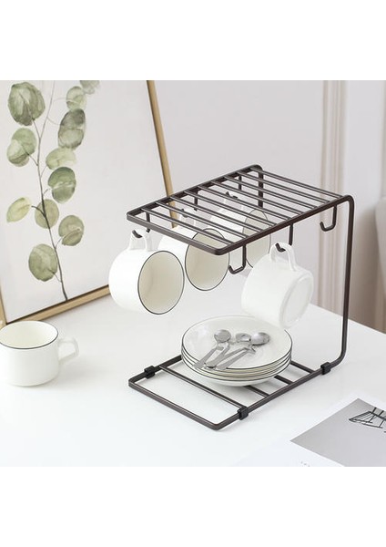 Çoklu Kanca Sanat Kahve Fincanı Raf Cam Çay Organizatör Marc Tutucu Mutfak Depolama Organizasyon | Depolama Tutucular ve Amp;raflar (Yurt Dışından) modelleri