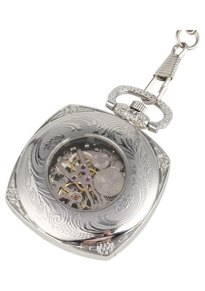 Retro Klasik Büyük Manuel Mekanik Cebi, Yaratıcı Kare Arama Kapak Cebi Olmadan Düz Plaka (Yurt Dışından)