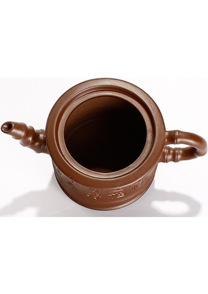 Yixing Zisha Pot El Yapımı Çaydanlık Çay Seti Küçük Kil Pot Bambu Bambu Bölüm Yazı Tasarrufu Kuşkonmaz Pot Home | Çaydanlıklar (Yurt Dışından)