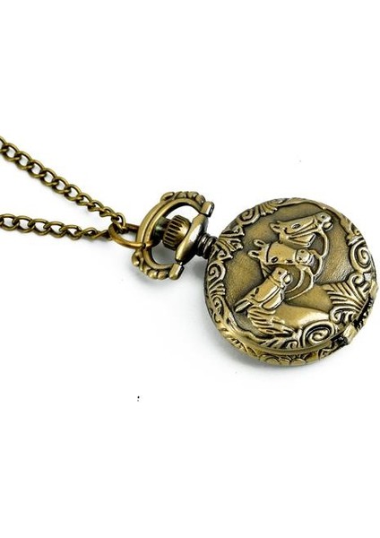 Steampunk Ağır Metal 3 At Arabası Çevirme Cebi Kolye Kolye Hediye | Cep ve Amp;fob Saatler (Yurt Dışından)