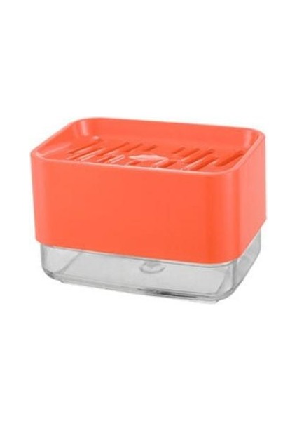 Temizlik Malzemeleri Presleme Sabun Kutusu Mutfak Push Tip Otomatik Sıvı Çıkış Kutusu Mutfak Malzemeleri Temizleme Fırça Süngerleri | Temizleme Fırçaları (Turuncu) (Yurt Dışından)