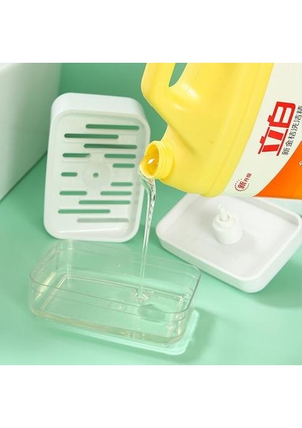 Temizlik Malzemeleri Presleme Sabun Kutusu Mutfak Push Tip Otomatik Sıvı Çıkış Kutusu Mutfak Malzemeleri Temizleme Fırça Süngerleri | Temizleme Fırçaları (Turuncu) (Yurt Dışından) fırsatları