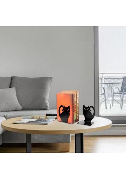 1 Set Persian Kedi Bookends Metal Kitap Ev Ofis Kitaplık Için Bookends | Bookends (Yurt Dışından)