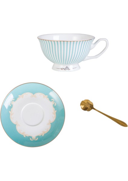 Avrupa Tarzı Lüks Kemik Çini Kahve Fincanı Kahve Fincanı ve Tabağı Set Seramik Retro Ingilizce Öğleden Sonra Çay Bardağı Set Arkadaşınızın Hediye | Kupalar (Yurt Dışından)
