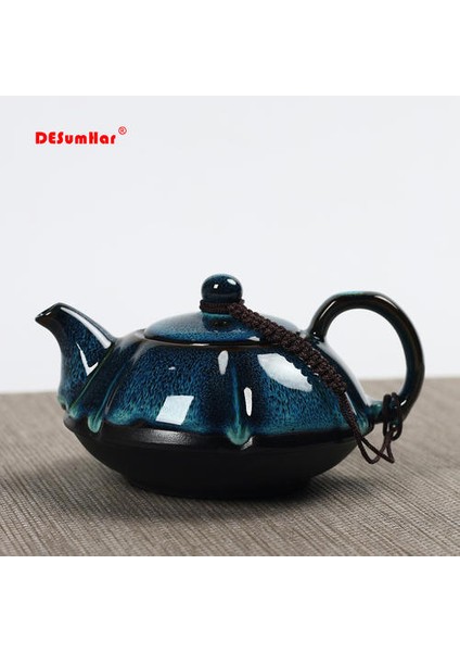 Jun Fırın Gönde Çaydanlık, Temmoku Sır Pot El Yapımı Su Isıtıcısı Kung Fu Çaydanlık Çin Çay Töreni Malzemeleri Çaydanlık 180ML | Çaydanlıklar (01) (Yurt Dışından)