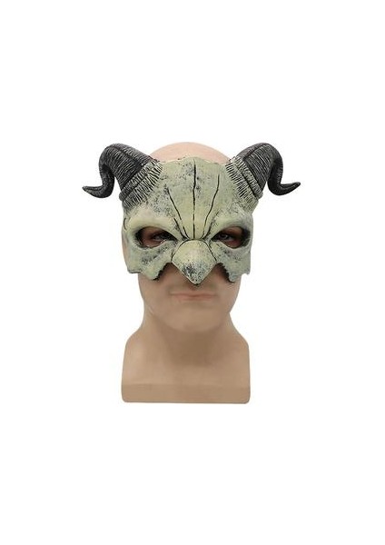 Cadılar Bayramı Karnaval Lateks Boynuz Şeytan Maskesi Köpük Yarım Yüz Hood Parti Cosplay Sahne (Yurt Dışından)