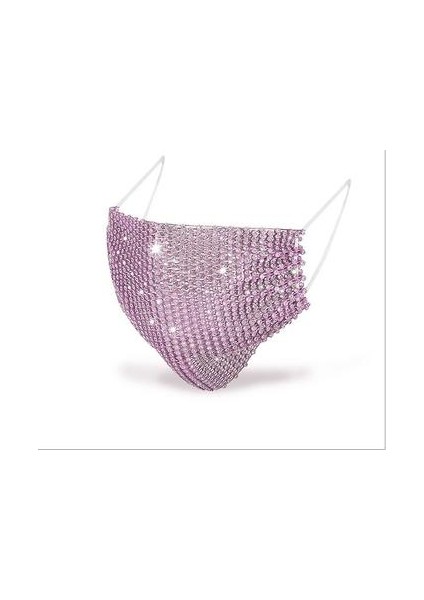 Rhinestones (Mor) ile Kadın Yüz Maskesi (Yurt Dışından)