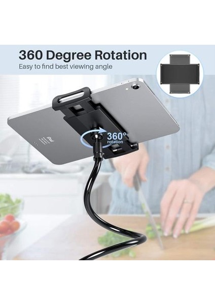 Tryone Gooseneck Tablet Standı, Tablet Montaj Tutucu iPad iPhone Serisi / Nintendo Anahtarı / Samsung Galaxy Sekmeleri ve Daha Fazlası, 30IN Toplam Uzunluğu (Yurt Dışından) modelleri