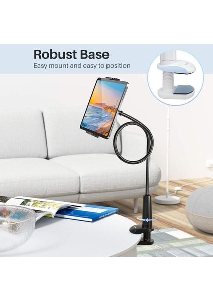 Tryone Gooseneck Tablet Standı, Tablet Montaj Tutucu iPad iPhone Serisi / Nintendo Anahtarı / Samsung Galaxy Sekmeleri ve Daha Fazlası, 30IN Toplam Uzunluğu (Yurt Dışından) fırsatları