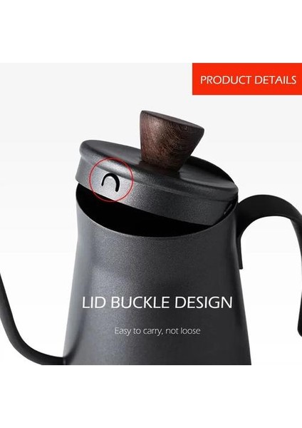 304 Paslanmaz Çelik El Yapımı Cezve Kapağı Konteyner ile Italyan Kahve Makinesi Süt Sürahi Çaydanlık Kahve Kettle 400ML | Kahve Tencere (Yurt Dışından)