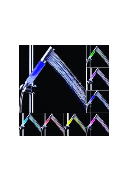 7 Renkler LED Duş Başlığı LED Musluk Oto Değişen Dokunun Meme El Yuvarlak LED Anyon Spa Banyo Duş Başlığı Filtre Bataryası | Duş Başlıkları (Yurt Dışından)