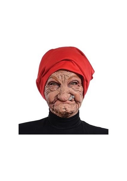 Cadılar Bayramı Sigara Büyükanne Maskesi Lateks Headgear Cosplay Ball Sahne (Yurt Dışından)
