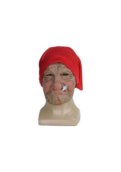 Cadılar Bayramı Sigara Büyükanne Maskesi Lateks Headgear Cosplay Ball Sahne (Yurt Dışından)